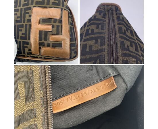 FENDI Borsa a Tracolla in Tela Col. Marrone Double F L