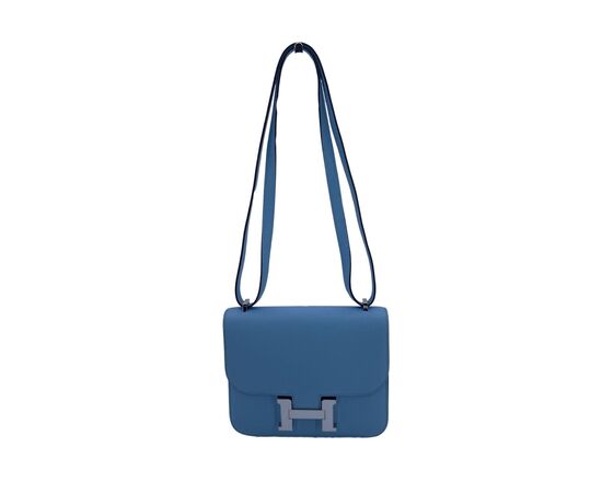 HERMES Borsa a Tracolla in Pelle Col. Blu Constance S