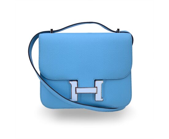 HERMES Borsa a Tracolla in Pelle Col. Blu Constance S