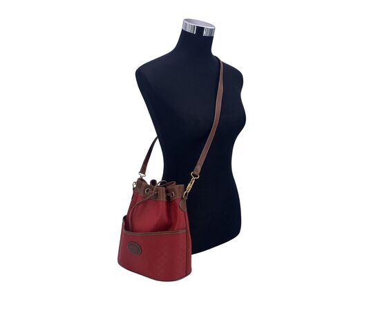 GUCCI Borsa a Tracolla Vintage in Tela Col. Rosso Interlocking M