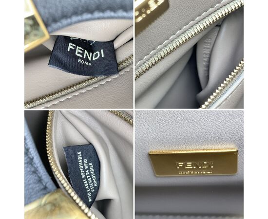 FENDI Borsa a Mano in Pelle Col. Nero Peekaboo Essentially S