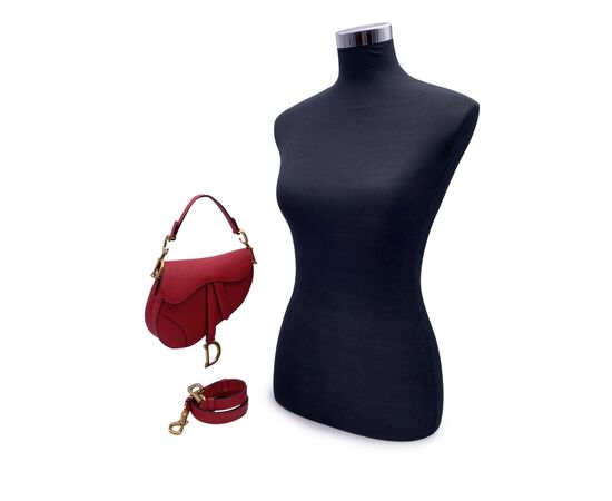 DIOR Borsa a Tracolla in Pelle Col. Rosso Saddle S