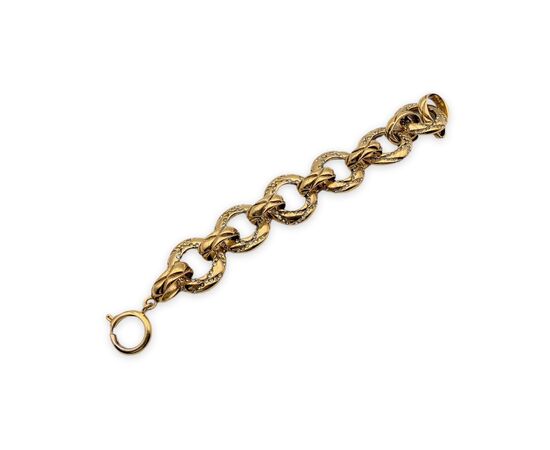 CHANEL Bracciale Vintage in Metallo Col. Oro Matelasse