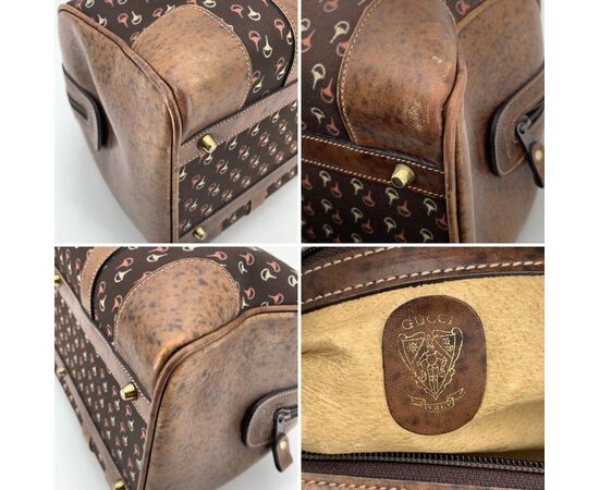 GUCCI Borsa a Mano Vintage in Tela Col. Marrone Boston M