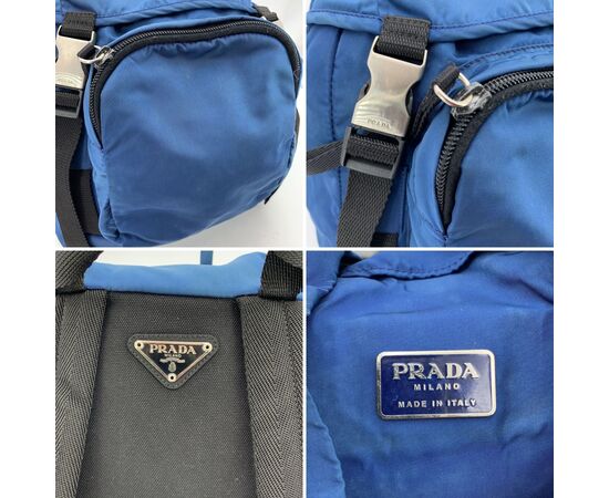 PRADA Zaino in Tela Col. Blu Tessuto M