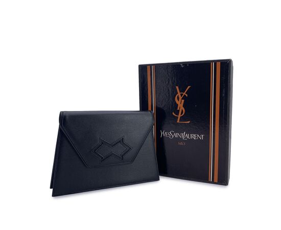 YVES SAINT LAURENT Pochette Vintage in Pelle Col. Nero S