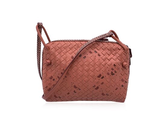 BOTTEGA VENETA Borsa a Tracolla in Pelle Col. Rosa Butterfly S