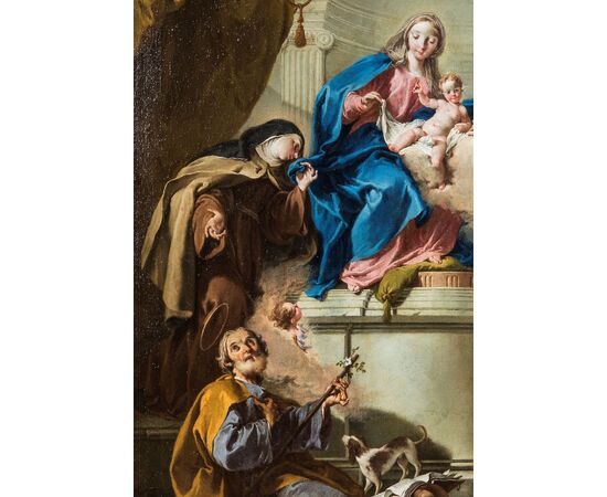 Giovanni Battista Pittoni "Madonna con il Bambino, San Giuseppe, Sant'Antonio da Padova e Santa Margherita da Cortona"