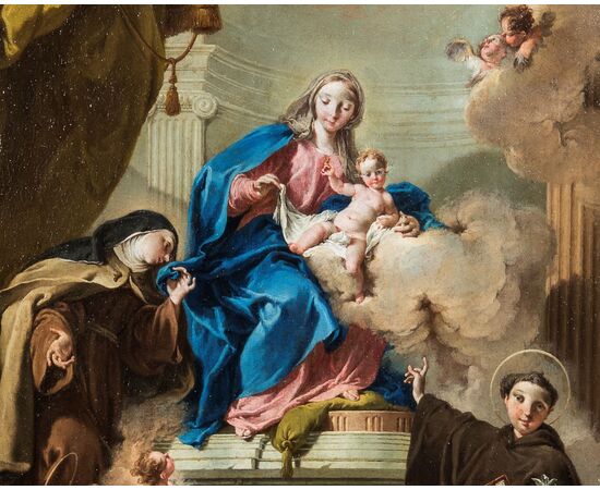 Giovanni Battista Pittoni "Madonna con il Bambino, San Giuseppe, Sant'Antonio da Padova e Santa Margherita da Cortona"