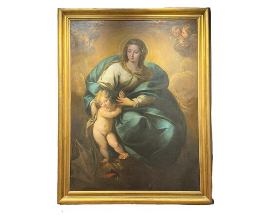 Carlo Francesco Nuvolone (Milano, 1609 - 1662)  "Madonna con il Bambino"