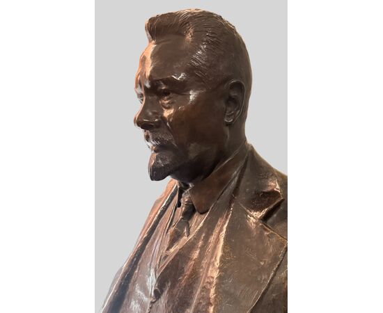 EUGENIO MACCAGNANI - Busto in bronzo del Ministro Luigi Dari 