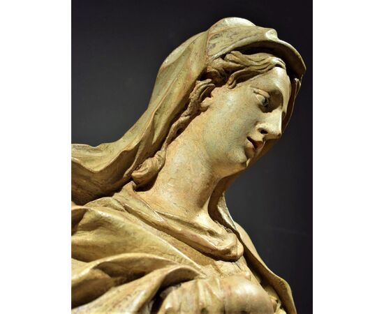 &quot;Madonna&quot; Roman Renaissance Wooden Sculpture     