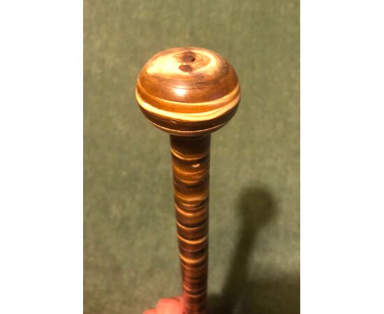 Stick made entirely of horn segments with flexible core.     