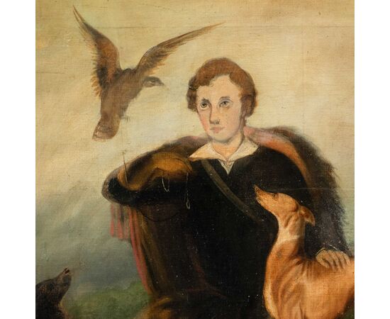 Pittore italiano (fine XIX sec.) - Il Falconiere.