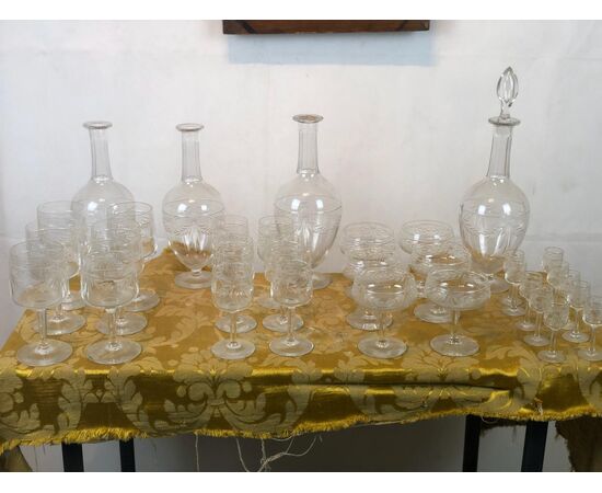 Antique full Baccarat crystal service from the early 1900s     