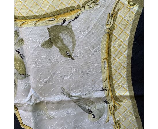 HERMES Foulard in Seta Col. Bianco La Cle Des Champs