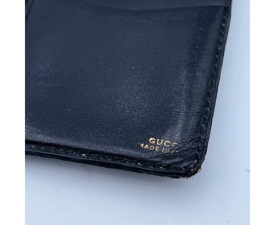 GUCCI Accessorio Vintage in Pelle Col. Nero S