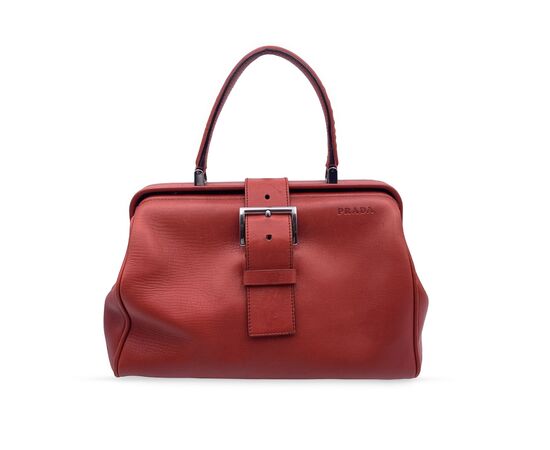 PRADA Borsa a Mano Vintage in Pelle Col. Rosso BN0437 M