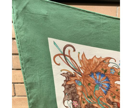 GUCCI Foulard Vintage in Seta Col. Verde