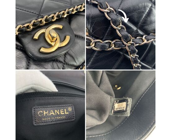 CHANEL Borsa a Tracolla in Pelle Col. Nero Chain Around M