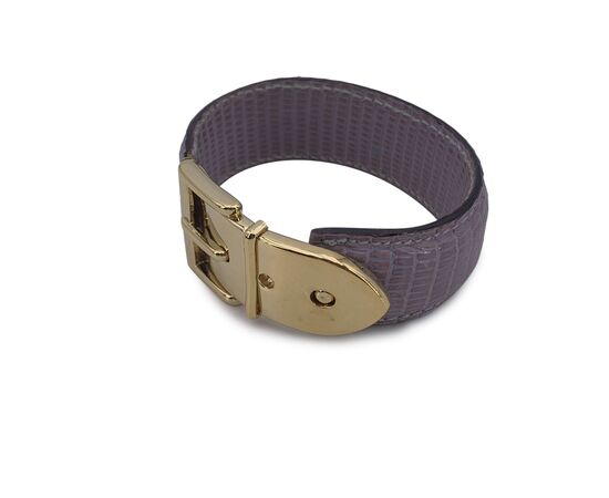 GUCCI Bracciale Vintage in Pelle Col. Viola