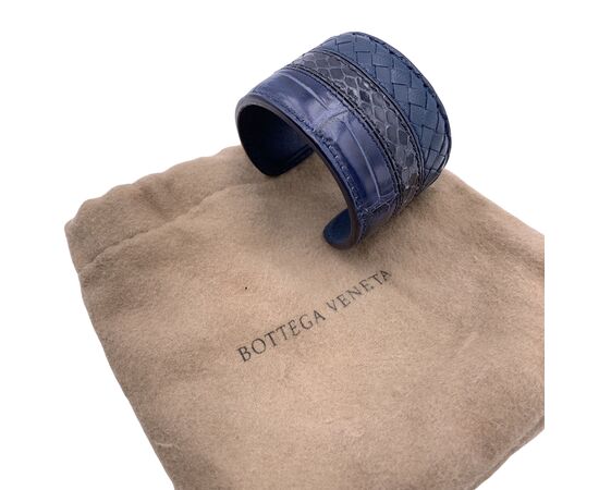 BOTTEGA VENETA Bracciale in Pelle Col. Blu