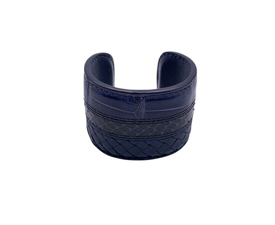 BOTTEGA VENETA Bracciale in Pelle Col. Blu