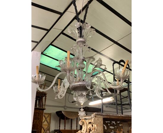 Murano glass chandelier 6 flames     