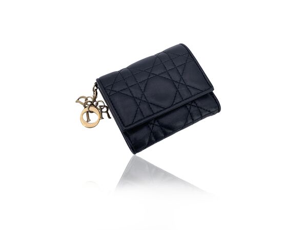 DIOR Portafoglio in Pelle Col. Nero Lady Dior S