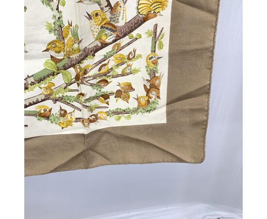 HERMES Foulard Vintage in Seta Col. Marrone Carre 90