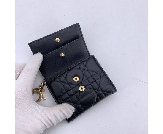 DIOR Portafoglio in Pelle Col. Nero Lady Dior S