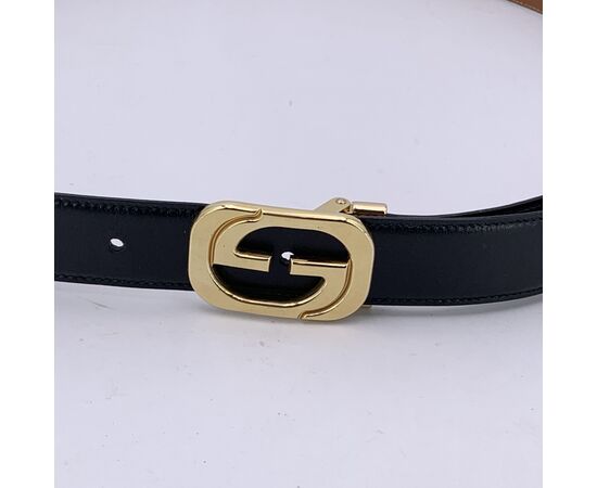 GUCCI Cintura in Pelle Col. Nero GG Buckle