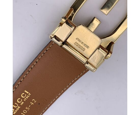 GUCCI Cintura in Pelle Col. Nero GG Buckle