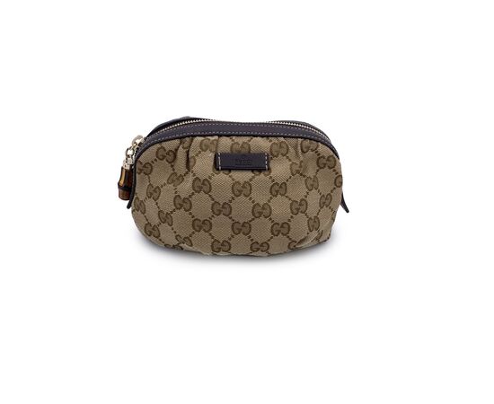 GUCCI Pochette in Tela Col. Beige Bamboo S