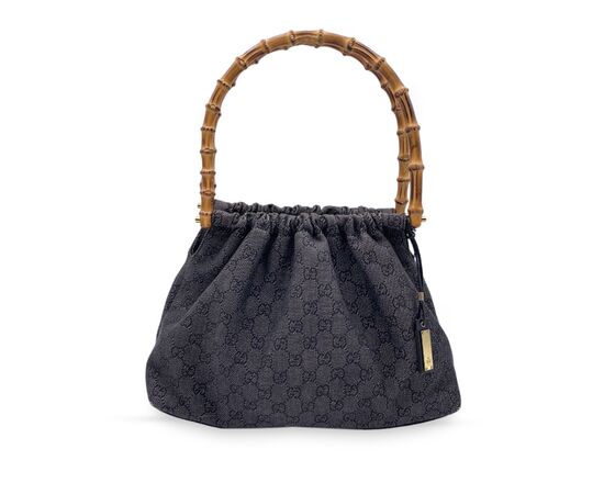 GUCCI Borsa Shopper in Denim Col. Grigio Bamboo M