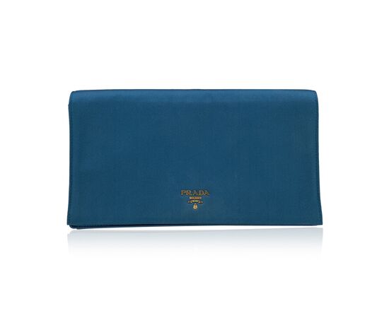 PRADA Pochette in Tela Col. Turchese S