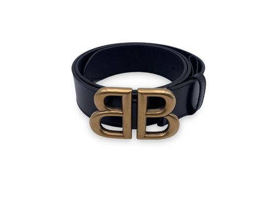 GUCCI X BALENCIAGA Cintura in Pelle Col. Nero BB Belt