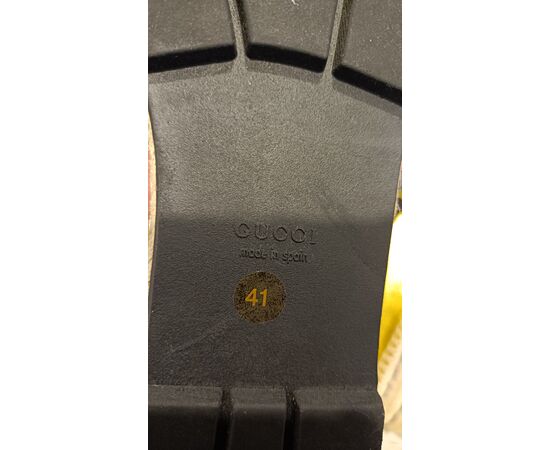 GUCCI Scarpe con Tacco in Pelle Col. Oro Sylvie 41