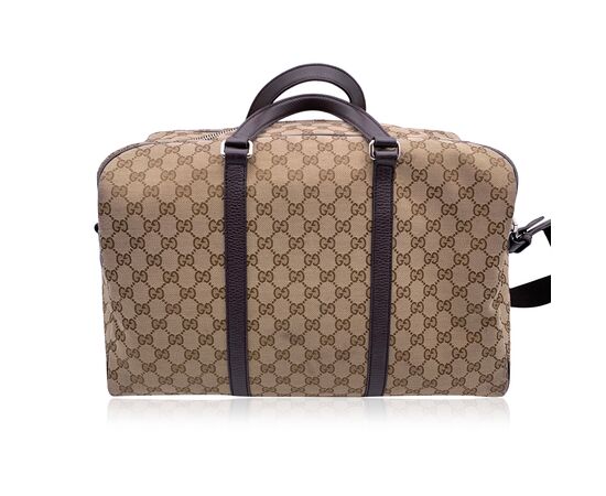 GUCCI Borsa da Viaggio in Tela Col. Beige L