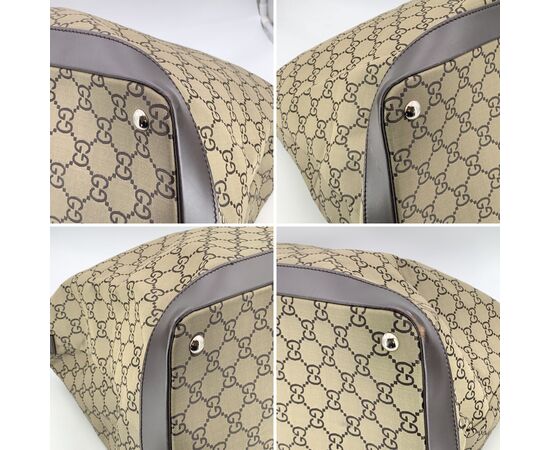 GUCCI Borsa da Viaggio in Tela Col. Marrone Interlocking L
