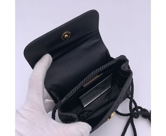 BOTTEGA VENETA Borsa a Tracolla in Tela Col. Nero S