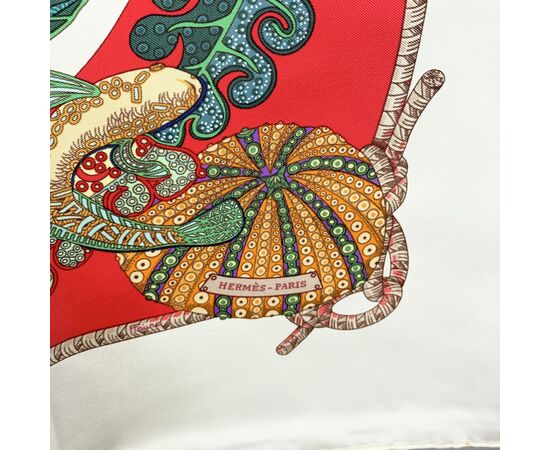 HERMES Foulard Vintage in Seta Col. Multicolore Carre 90