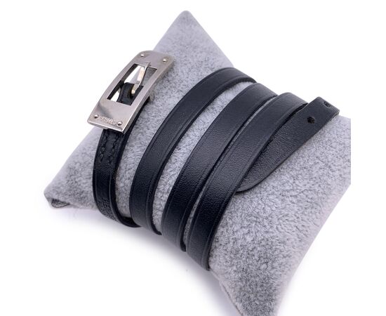 HERMES Bracciale in Pelle Col. Nero Hapi 4 Tour