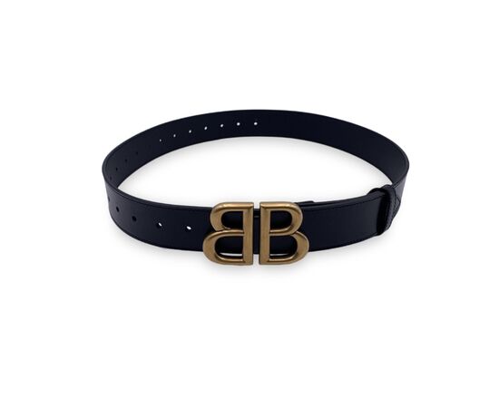 GUCCI X BALENCIAGA Cintura in Pelle Col. Nero BB Belt