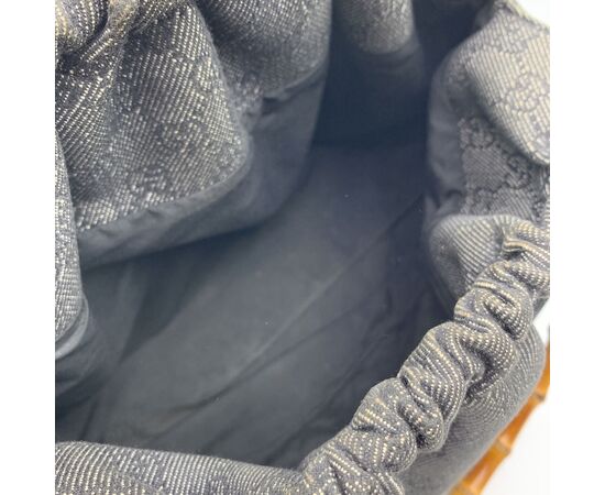 GUCCI Borsa Shopper in Denim Col. Grigio Bamboo M