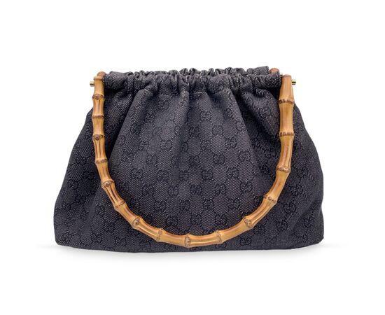 GUCCI Borsa Shopper in Denim Col. Grigio Bamboo M
