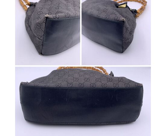 GUCCI Borsa Shopper in Denim Col. Grigio Bamboo M