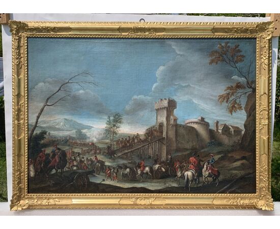 Christian Reder (Lipsia 1656 - Roma 1729) - La partenza dei soldati dal forte.