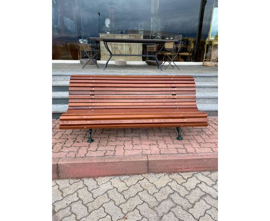 Bench with antique cast iron legs     