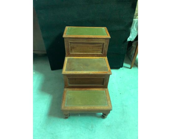 Night table with several shelves in mahogany wood.England.     